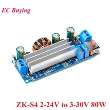 Adjustable Step Up Boost Converter Module 2-24V to 3-30V 4A 80W CC CV with USB