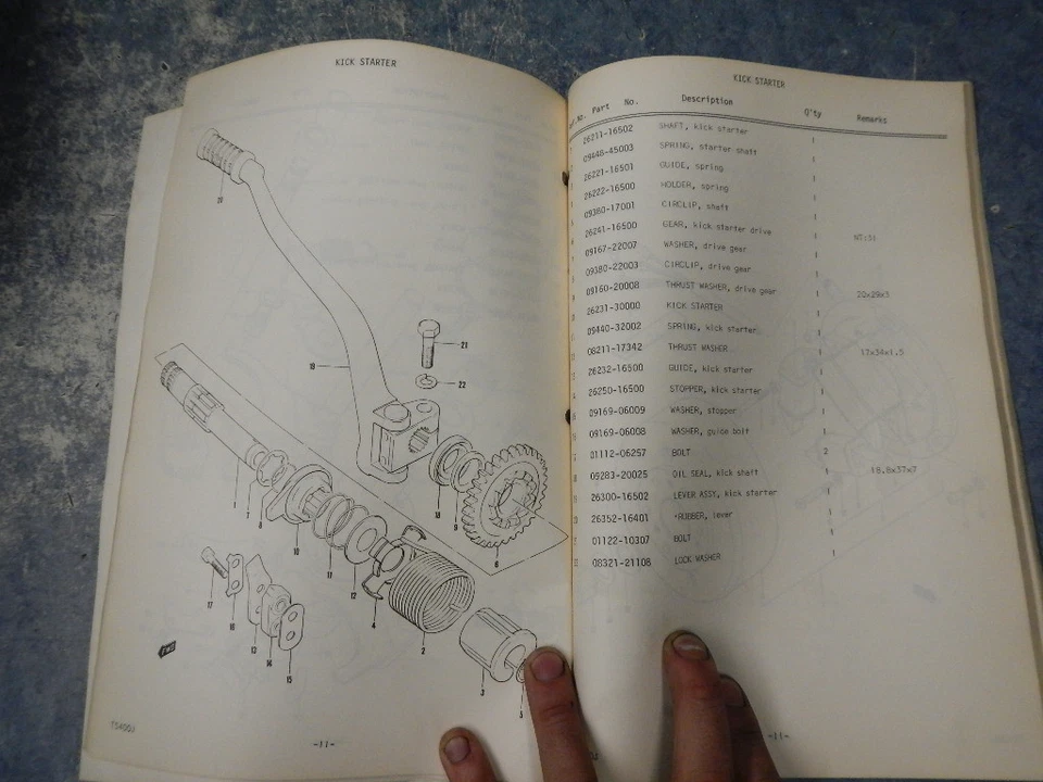 Suzuki TS400J APACHE 1972 catálogo de piezas manual primera edición 74 TS 400 J Foto 4 de 4