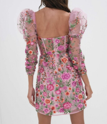 tayla embroidered mini dress Tyla White Mini Dress main image 0