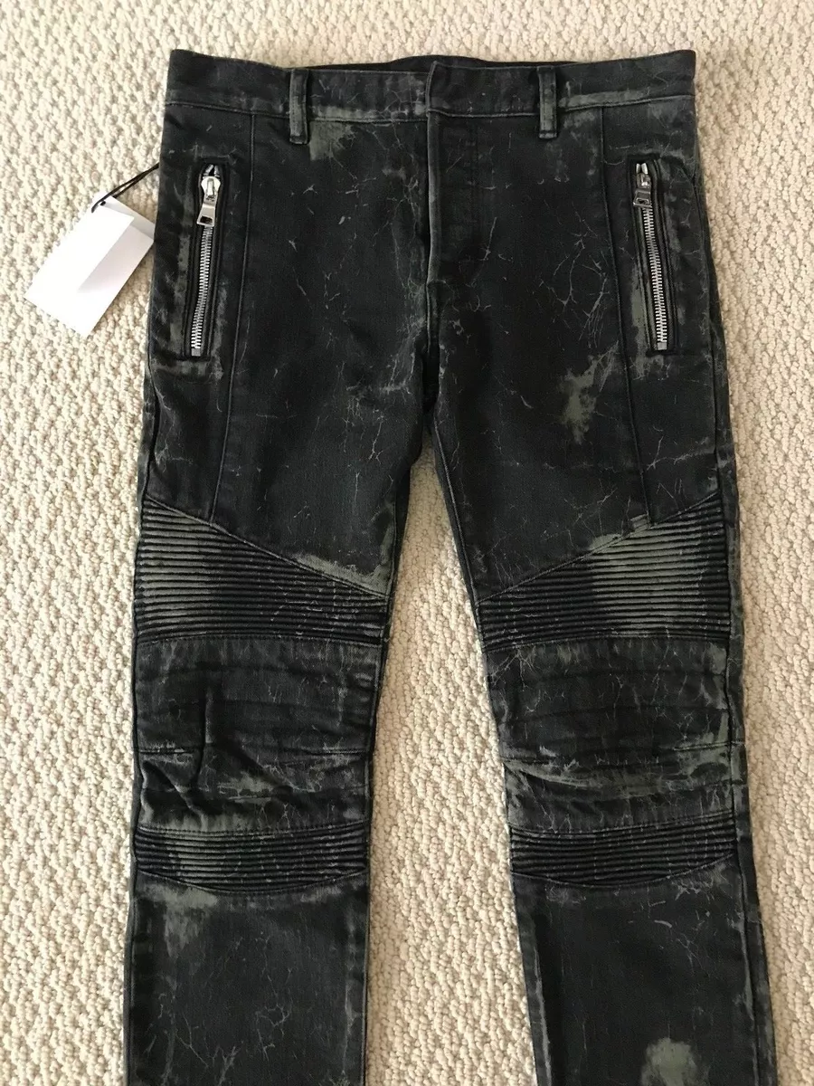 Balmain waxed hotsell jeans