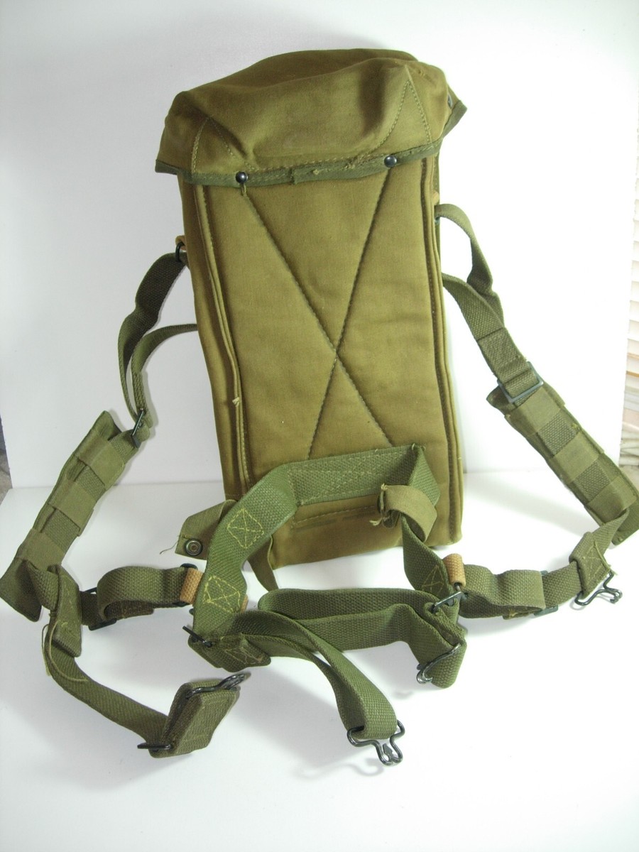 WWII US Army Mine detector canvas backpack BG-151-H MILITARY FIELD