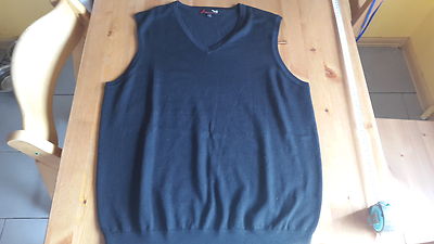 Herren Dressmann 100% Wolle Weste Grobe L NEW
