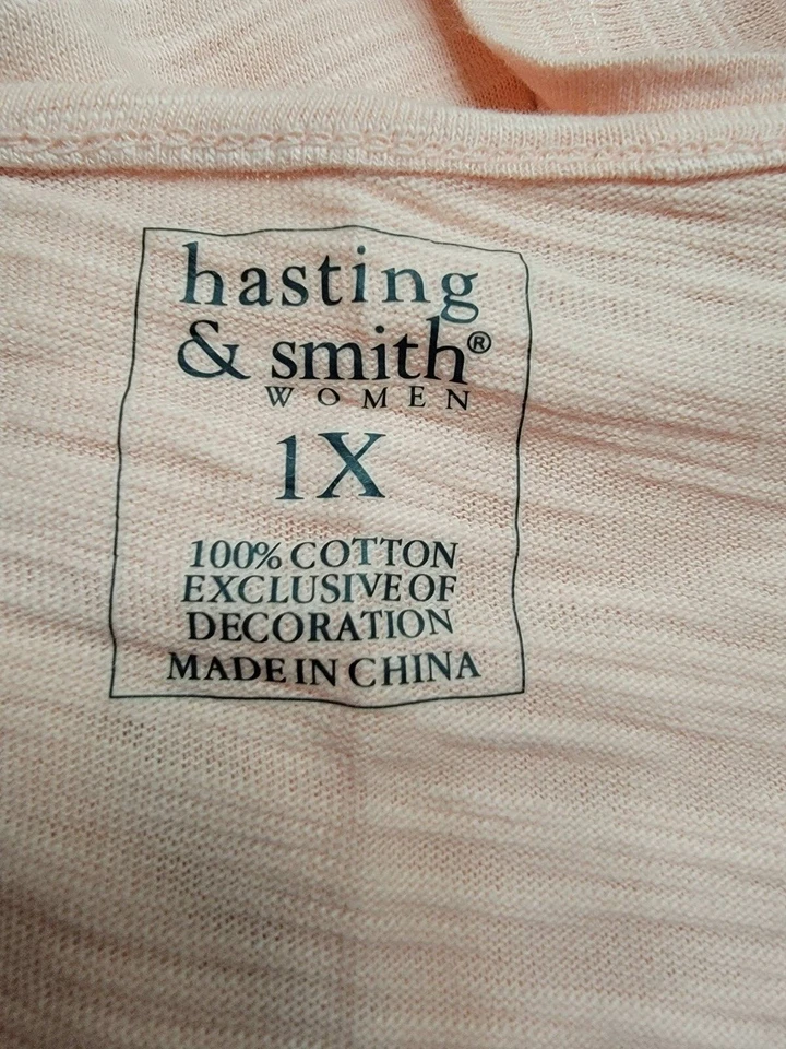 Hasting & Smith 女式衬衫上衣,尺寸 1X 橙色,全新 — 第 2/4 张图片
