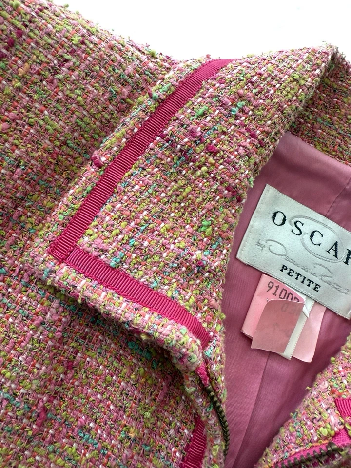 Винтажный Oscar De La Renta букл бахрома молнии юбка костюм размер 6P - Изображение 4 из 4