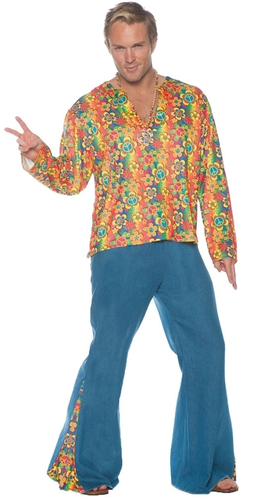 Boogie Down Adult Men's Costume Hippie 60s 70s Bell Bottoms Halloween