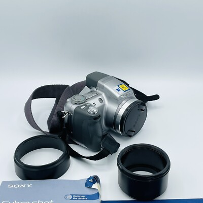 #ad Sony Cyber shot DSC H2 6.0MP Digital Camera Silver Parts Or Repair Not Working $11.86