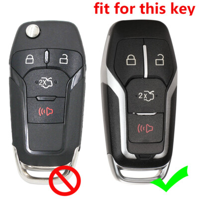 Custodia Chiave Auto In Metallo E Pelle Per Ford - Blu, Adatta A Fusion, Explorer, F-150, Mustang E Altri - 2