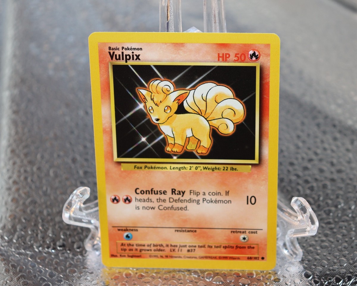 Pokmon TCG Vulpix Card 68/102 Base Set Unlimited Common LP+ Vintage WotC  1999 | eBay