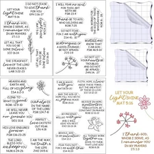 4 Sheets Bible Verse Clear Stamps Set Christian Scrapbooking Stamp Rubber Stamps