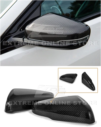 For 16-19 Cadillac CTS CTS-V | GM Factory CARBON FIBER Replacement Mirror Covers