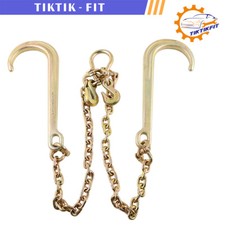 Cadena de remolque de transporte tipo V de gancho de 15" de acero G70 de 5/16" X 2' para camión de plataforma plana