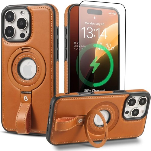 Capture Grip Loop Support Magnétique pour iPhone 16 Pro Max Coque avec Protection écran