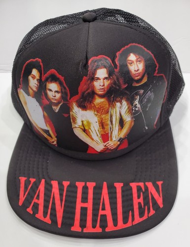 Triple Print Colors Red VH Trucker Black Hat Snapback Adjustable 5 Panel - Picture 1 of 2