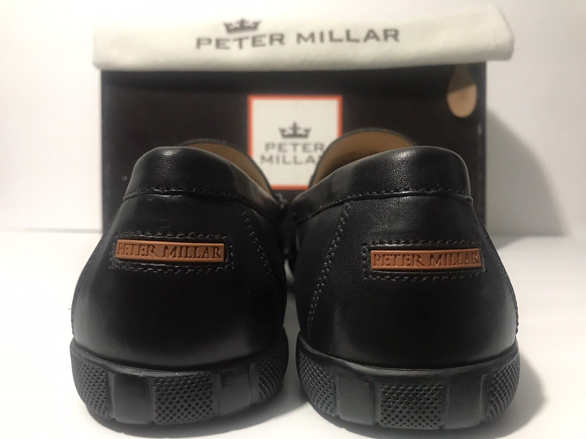 Peter Millar MC00F40 Mens Black Leather Moc Toe Horse Bit Loafers  Size US 8.5 M Horsebit Loafer Black Calf main image 3