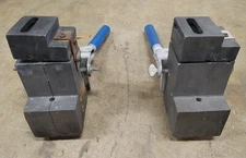 LOT OF 2 ERICO CADWELD MOLD IPM HXC8 M8 STUD STL SURF 45 W/M 45PLUSF20 & CLAMPS