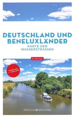Karte der Wasserstrassen: Deutschland & Beneluxländer (Seekarte/Kanäle/Flüsse)