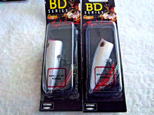 (LOT OF 2)-BOYD Duckett BDP-60 Poppers 2-3/8” & 3/8 oz in CHROME BLACK COLOR