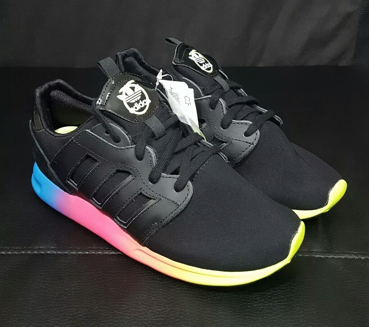 Adidas Women's Originals X Rita Ora Zx 500 Shoes Black Rainbow M19079 Size 8 Adidas Women's Originals X Rita Ora Zx 500 Shoes Black Rainbow M19079 Size 8