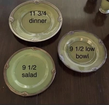 Certified International EMBASSY GREEN Dinner Plate, Kari Design, New