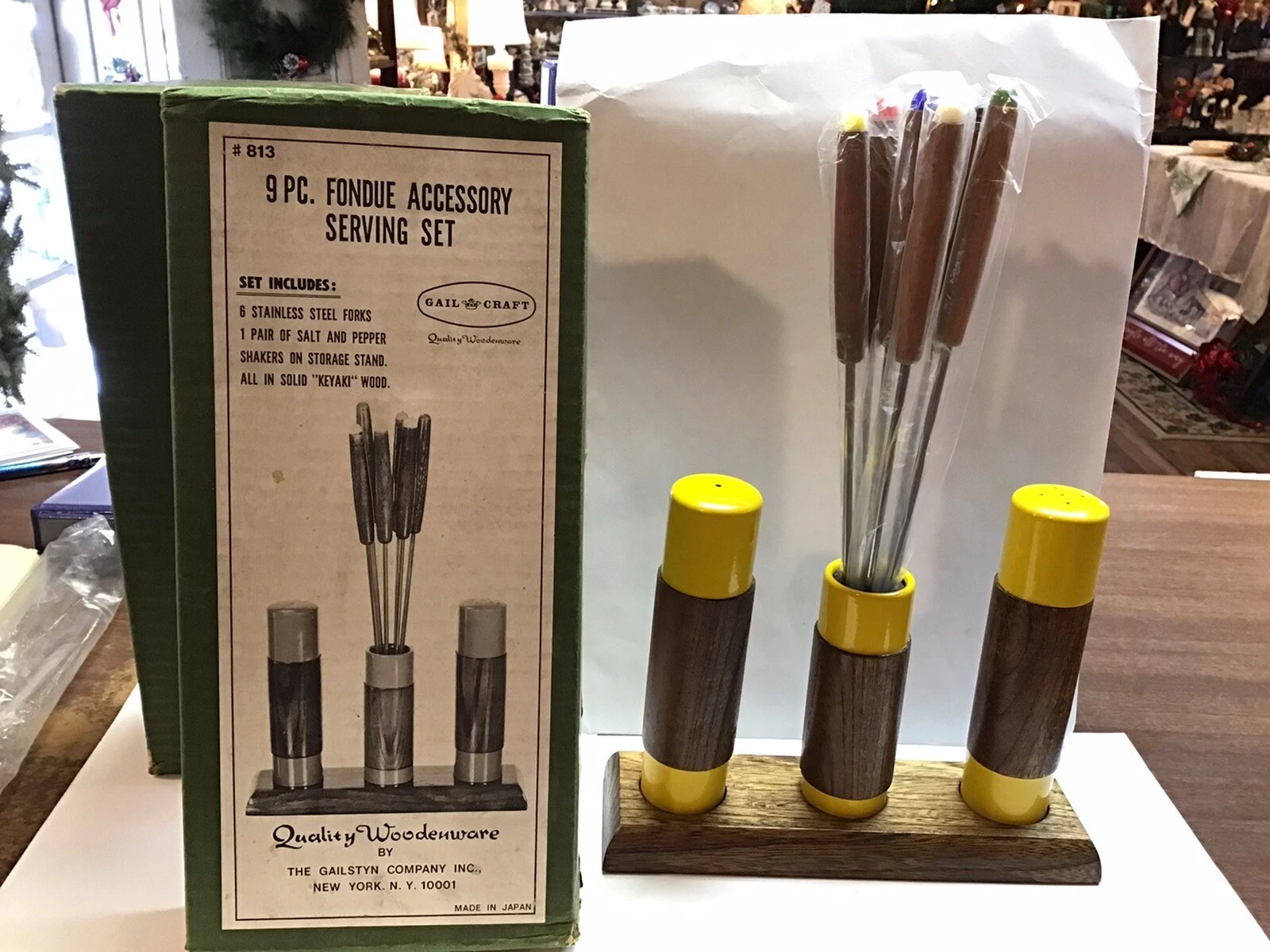Vintage Gail Craft 9 Piece Fondue Accessory Serving Set