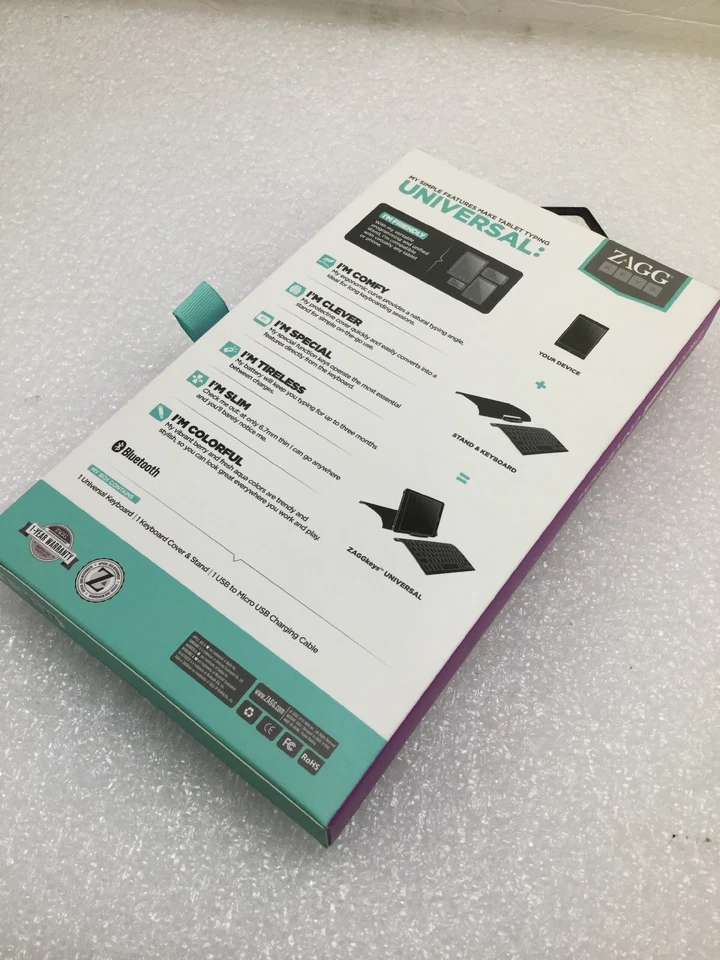 ZAGG Universal Bluetooth Keyboard Case for Apple Samsung, All Bluetooth Devices - Image 3 of 3