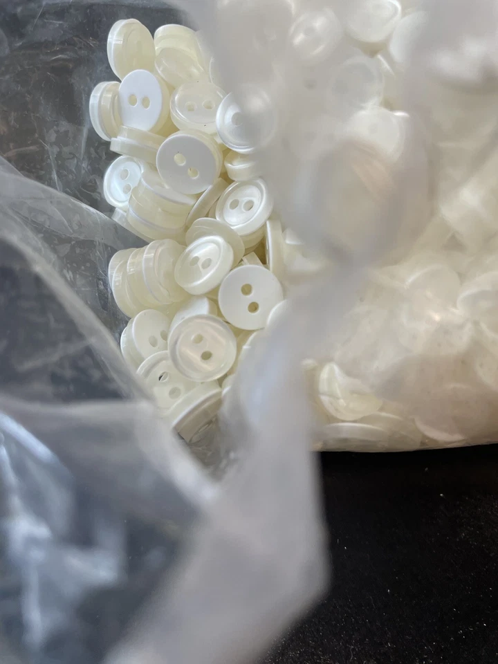 Tiny  Buttons Acrylic  Clear Black Marble black   2 Hole 8 mm 12 buttons - Image 3 of 3