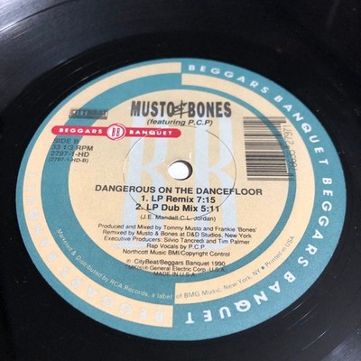 Musto & Bones   Dangerous On The Dancefloor 12'' Single 1990 CityBeat Dance 33