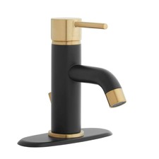 Glacier Bay Modern Single Hole Single-Handle Low-Arc Bathroom Faucet in Dual