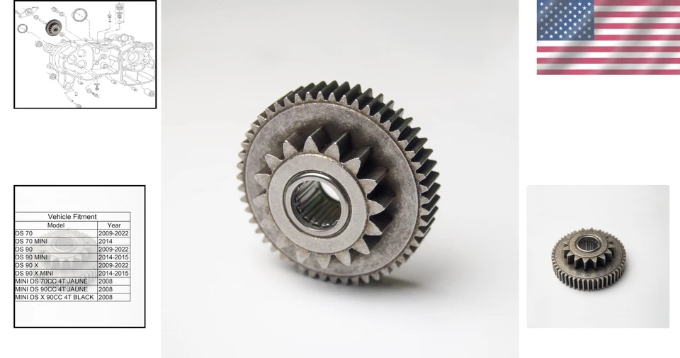 Durable Starter Idle Gear Assembly for Can-Am DS70 DS90 DS90X - 2009-2022 - Image 2 of 4