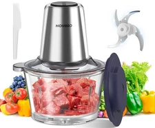 Food Processor 500W Food Chopper - Mini Meat Grinder with 8 Cup Bowls & 2 Bi-...