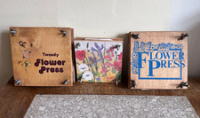 3 x Vintage Wooden Flower Press Kit Dried Flowers Crafting