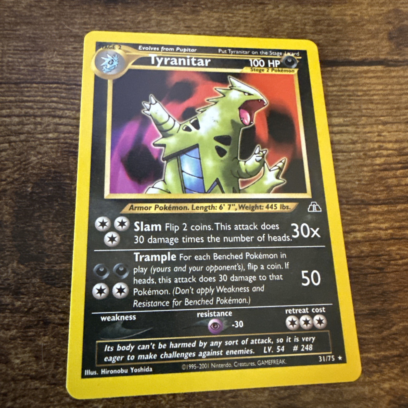 Tyranitar 31/75 Rare Neo Discovery 2001 Pokemon NM