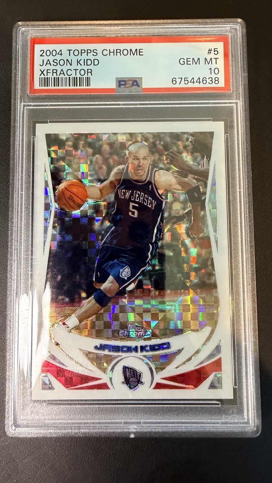 2004-05 Topps Chrome - xfractor #5 Jason Kidd #/110 psa 10