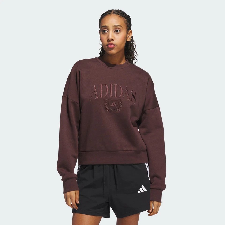 adidas women Cozy Holiday Graphic Sweatshirt