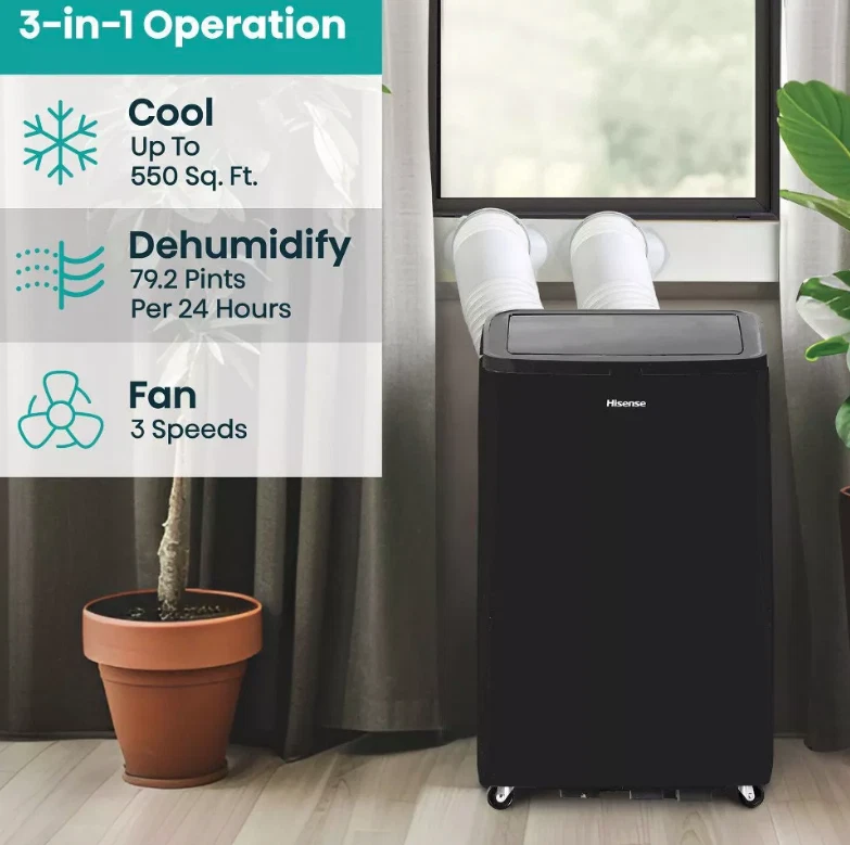 Hisense 10000 BTU Inversor Portátil Inteligente Aire Acondicionado con Wi-Fi/Remoto Nuevo en Caja Foto 4 de 4