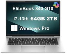 New HP EliteBook840 i7-1365U 10Core 14"WUXGA 64GB DDR5 2TB SSD Smart Card WinPro