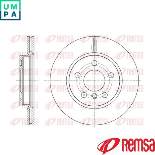 2x BRAKE DISC 61617.10 FOR BMW B38A15A B37C15A 1.5L 3cyl 2 Active Tourer F45