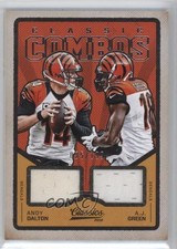 2016 Panini Classics Classic Combos Memorabilia /199 AJ Green Andy Dalton #3 1v3