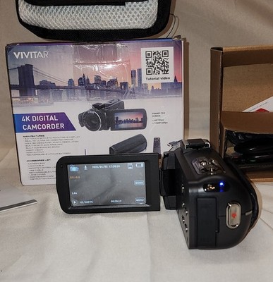  Vivitar Black DVR4K IPS 3'' Touch Screen 4K Ultra HD Digital Camcorder Handicam