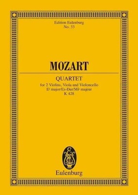 String Quartet In E Flat Major K428 | KV 428. Streichquartett. Studienpartitur.
