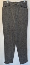 Talbots Trousers Women  s Size 12 Black High Rise Pockets Pants Pockets Zip NEW