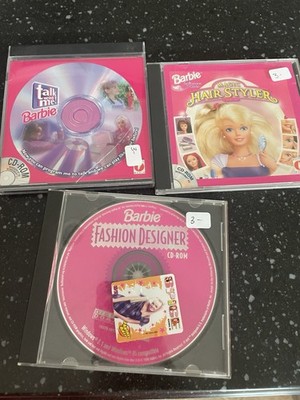 3 Barbie Magic Hair Styler Fashion Designer Talk With Me PC Software Game CD-ROM