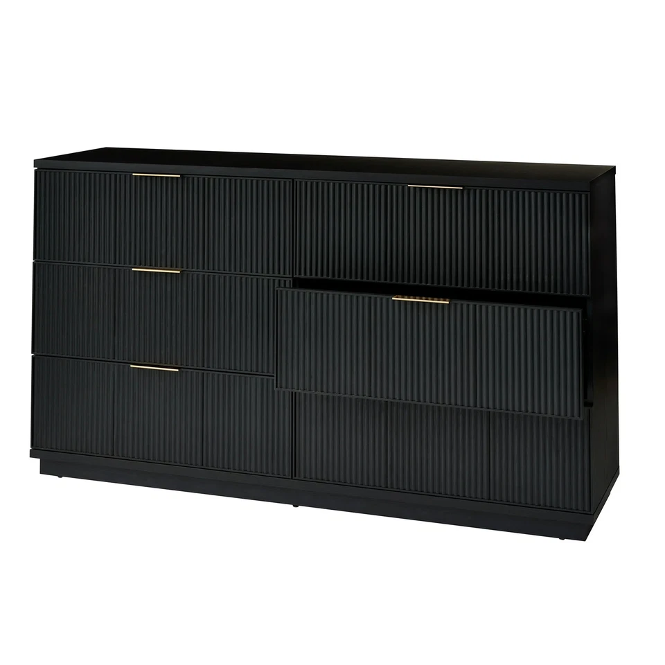 Better Homes & Gardens BHS436249972058 Lillian Fluted 6 Drawer Dresser, Black - Image 3 of 4