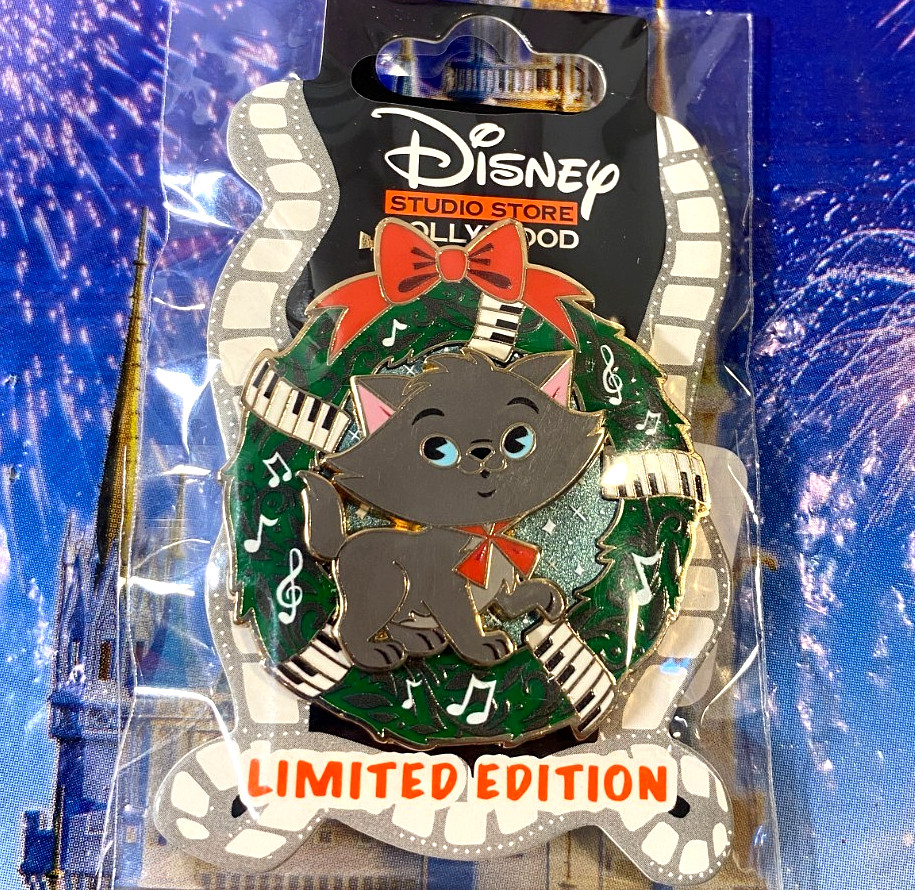🍬 Disney DSSH DSF Christmas Holiday Cat Wreaths Aristocats Berlioz LE 400 Pin