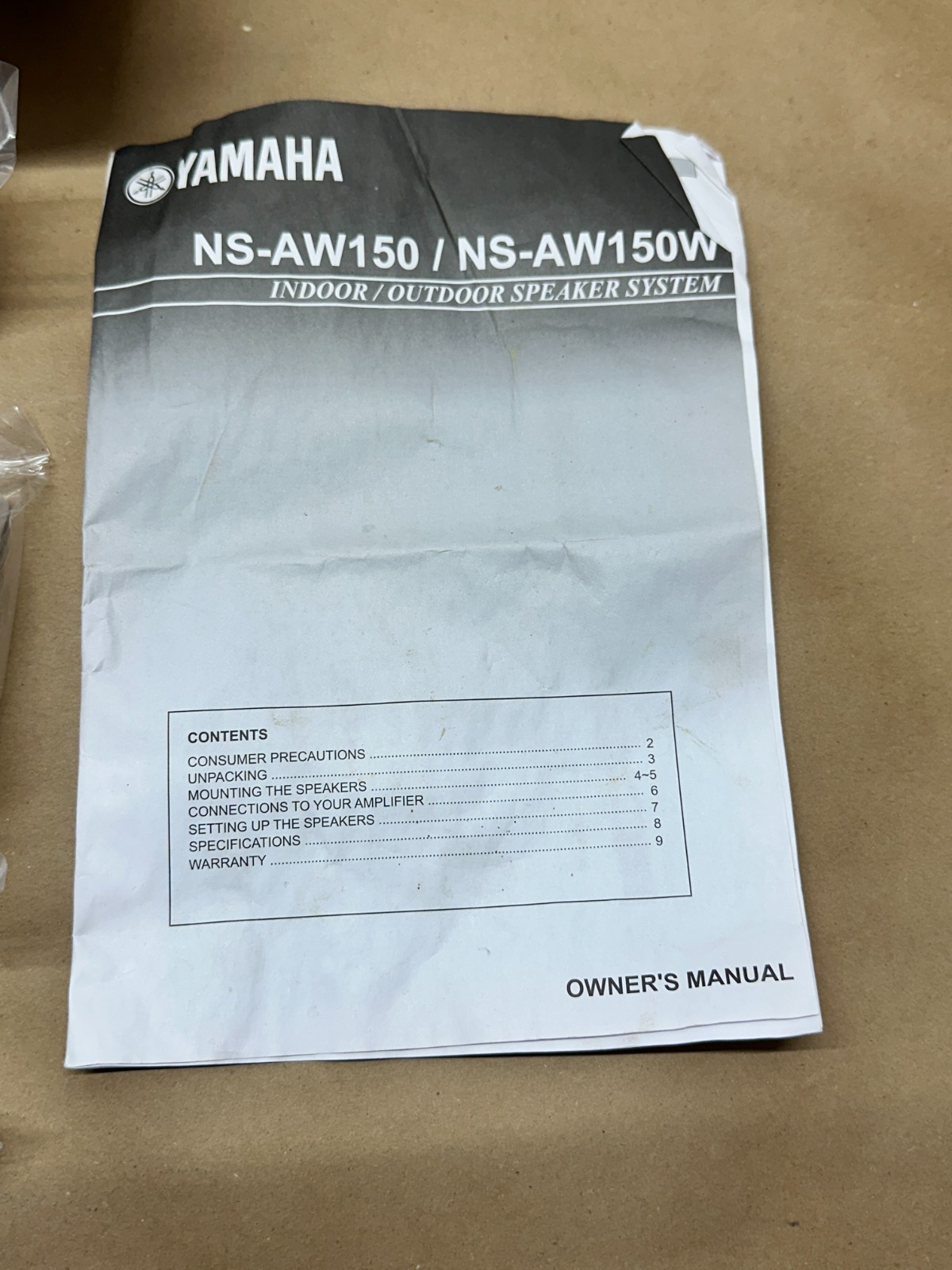 New Yamaha NS-AW150 2-Way Indoor/Outdoor Speakers - Pair WHITE