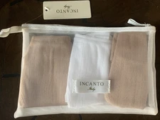 NWT Incanto Italy Set of 3 Mid-Rise Brazilian Briefs Bianco/Dark Skin Size IT 3