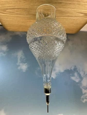 VTG Beautiful Glass Wine Aerator Decanter for Parts No Stand- Metal Discolored