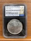 1881-O Morgan Silver $1 Dollar UNC Bu Original Bag Fragment