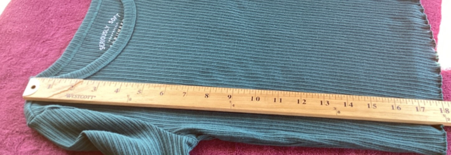 EUC Aeropostale Green Long Sleeve Ribbed Seriously Soft Shrunken Tee Size Small