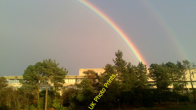 Foto 6x4 Double Rainbow, Aberystwyth University Ein schöner Regenbogen, com c2015